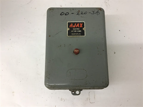 Ajax Electric AJ018-31201 Size 00 Starter 440 volts @ 2 HP 440 Volt Coil