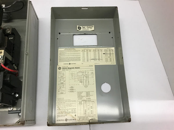 GE CR306 Magnetic Starter Nema Size 0 and 1 460 Volt @ 5 HP 230 volt C