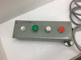 4-Hole Pushbutton Enclosure with Red/White/Green Pushbuttons w/ Magnet
