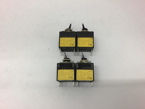 Airpax Circuit Breaker Switch T21-2-15.0A-01-11A-V Lot of 4