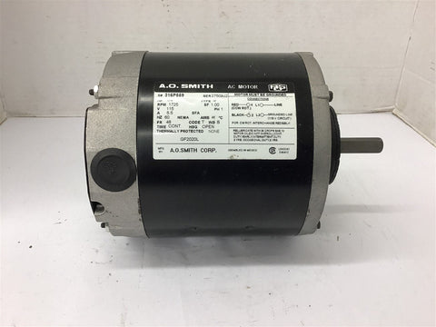 A.O. Smith 316P559 1/4 Hp AC Motor 115 volts Single Phase 1800 Rpm 4P 48 Frame
