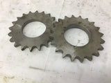 20 Tooth Sprocket 1 5/8" Bore Lot Of 2