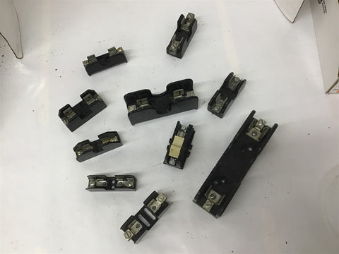 Assorted 1 Pole Fuse Holders Lot Of 10