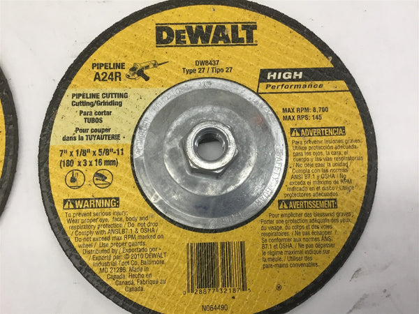 DeWalt DW8437 Mola Da Taglio Per Tubazioni - 178 X 3,2 X 22,2 Mm, Ossido Di Alluminio