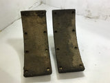 Brake Shoes 10.5" Long 4" Wide 0.394" Pad Lot of 2