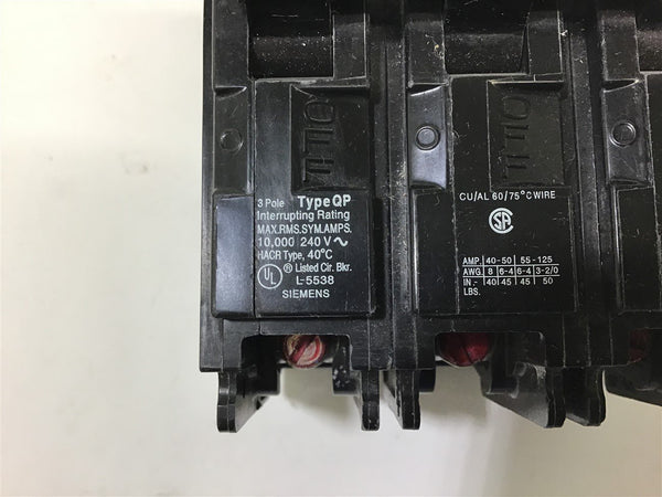 SIEMENS / ITE Q3100 New PLUG-IN CIRCUIT BREAKER 3 POLE 100 AMP 120 VAC - SPW Industrial SIEMENS / ITE Q3100 New PLUG-IN CIRCUIT BREAKER 3 POLE 100 AMP 120 VAC - SPW Industrial
