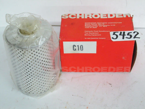Schroeder C10 Hydraulic Fluid Conditioners -  New