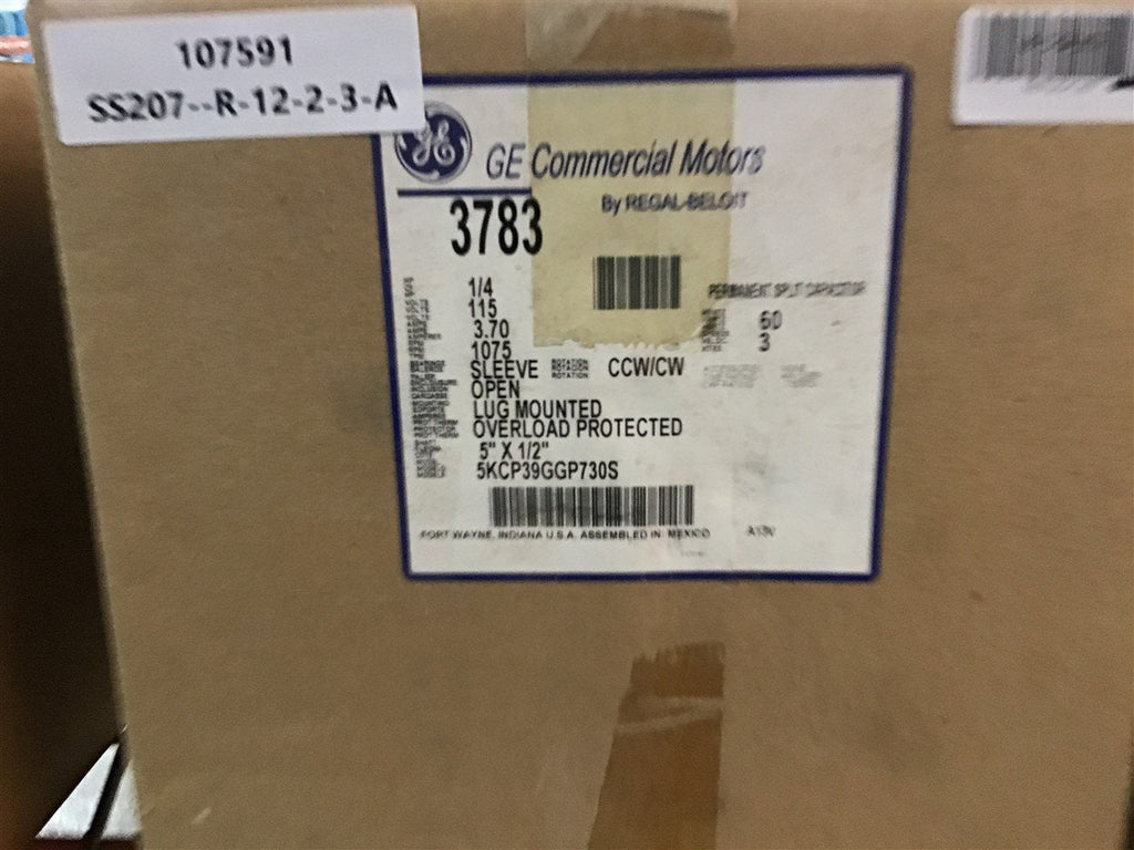 GE 5KCP39GGP730S 1/4 HP AC Motor 115 Volts 1075 Rpm 3 SPD CCW/CW