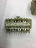 Connectron C382 MF9-1 Terminal Block Panel mount 9 Circuit Lot of 6
