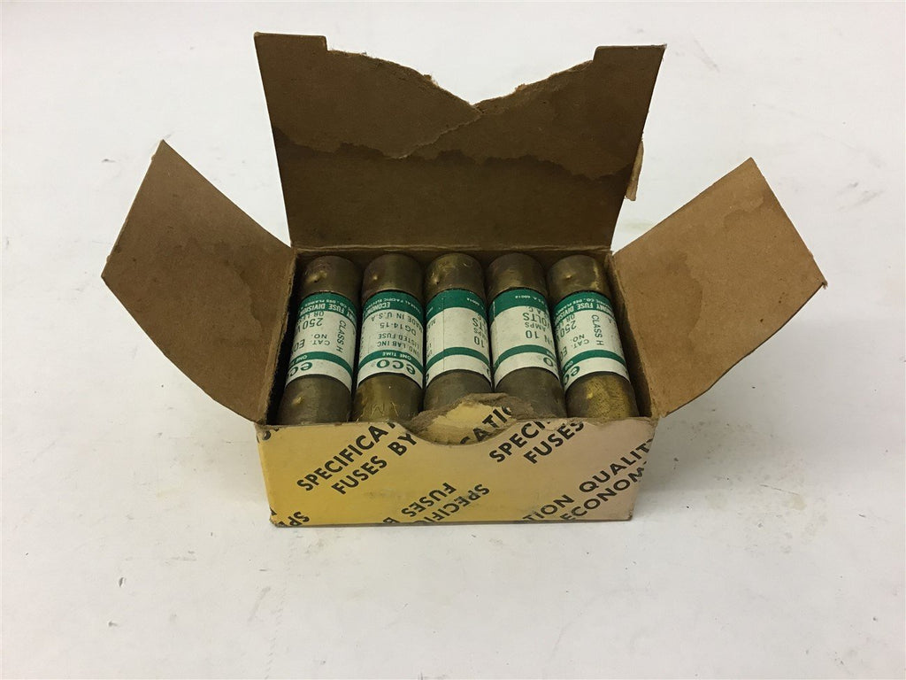 Federal Pacific Eon 10 Eco One Time Fuse 10 Amps 250 Volts box of 10