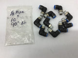 Festo Quick Connect 1/4 Pipe x 10 90 degree Elbows Lot of 10