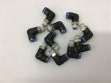 Festo Quick Connect 1/4 Pipe x 10 90 degree Elbows Lot of 10