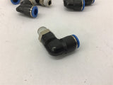 Festo Quick Connect 1/4 Pipe x 10 90 degree Elbows Lot of 10