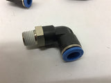 Festo Quick Connect 1/4 Pipe x 10 90 degree Elbows Lot of 10
