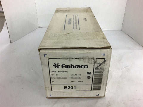 Embraco MJ46RFAT2 1/4 Hp 115 Volts motor 1075/950/800 Rpm 48Y Frame Single Phase