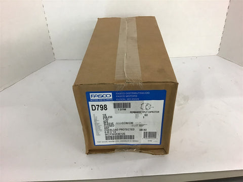 Fasco D798 1/6 Hp AC Motor 208-230 volts 825 Rpm 1 Speed