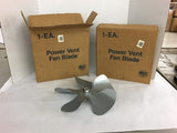Power Vent Fan Blade 12" OD 5/8" Bore Lot of 2