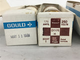 Gould OT175H 175 Amp 250 Volts One Time Fuse Lot of 3