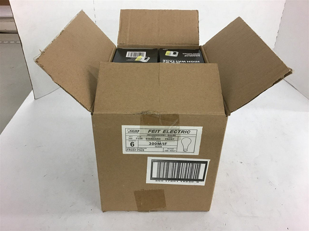 Feit Electric 300M/IF Bulbs 300Watt 120V Frost PS25 Lot of 6