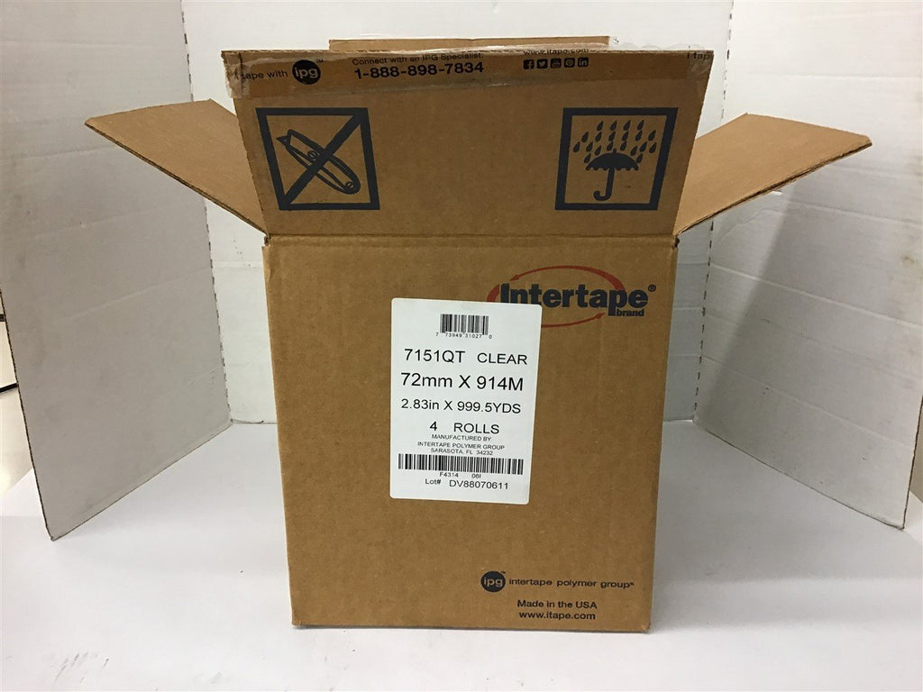 Intertape Polymer 7151QT Clear 72MMx914m 4 Rolls per box