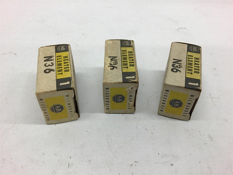 Allen-Bradley N36 Thermal Overload Relay Lot of 3