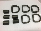 D-Ring with Brackets 5/8" OD x 4" D-Ring 6000lbs WLL Lot of 5