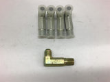Hydraulic Adapter U 7/8"" x N 1/2" Swivel 90 Degree Lot of 5