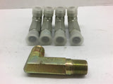 Hydraulic Adapter U 7/8"" x N 1/2" Swivel 90 Degree Lot of 5