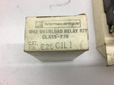 Telemecanique E20C1L1 Overload Relay Kit Lot of 2