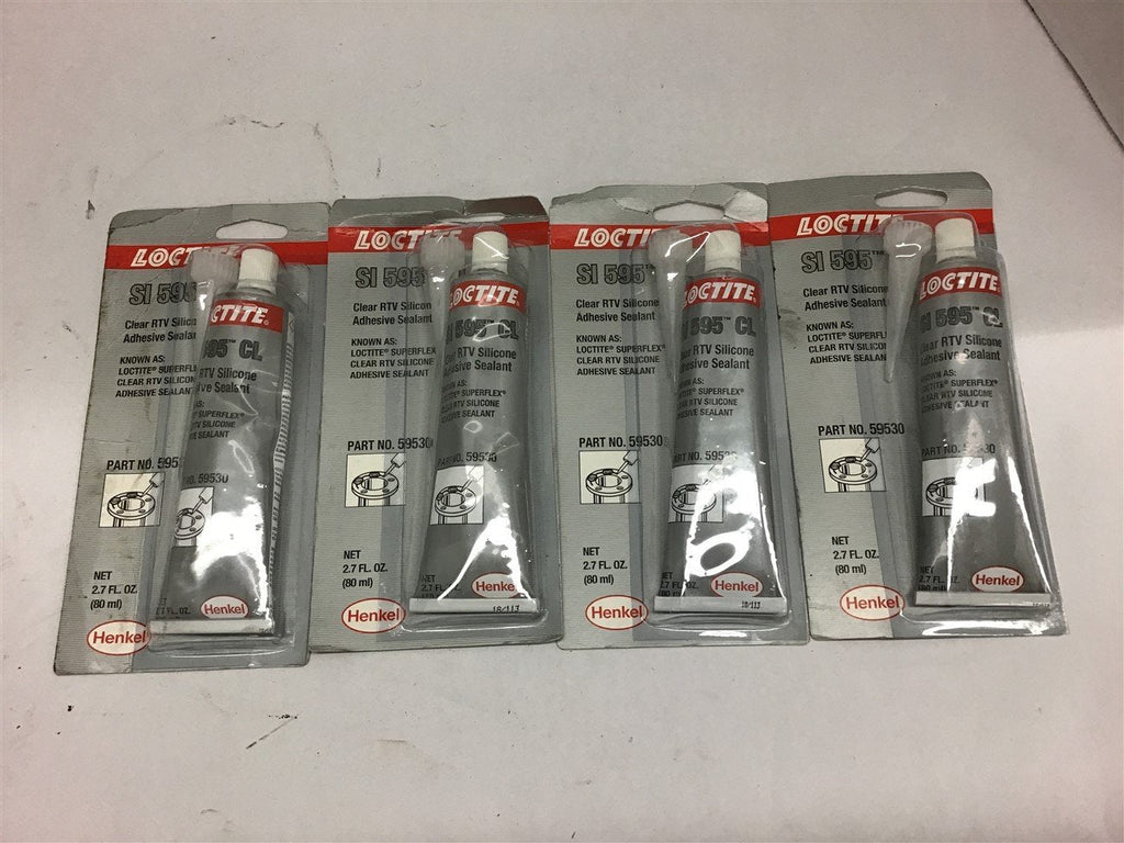 Loctite SI 595 59530 Clear RTV Silicone Adhesive Sealant Lot of 4