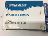 Pro-Safe D Alkaline Battery Lot of 20