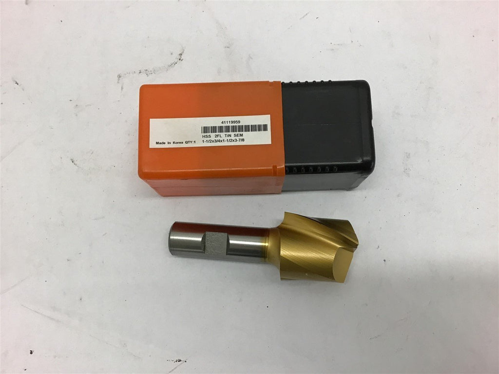 Hertel 2FL HSS TIN SEM End Mill 1-1/2" x 3/4" x 1-1/2" x 3-7/8"
