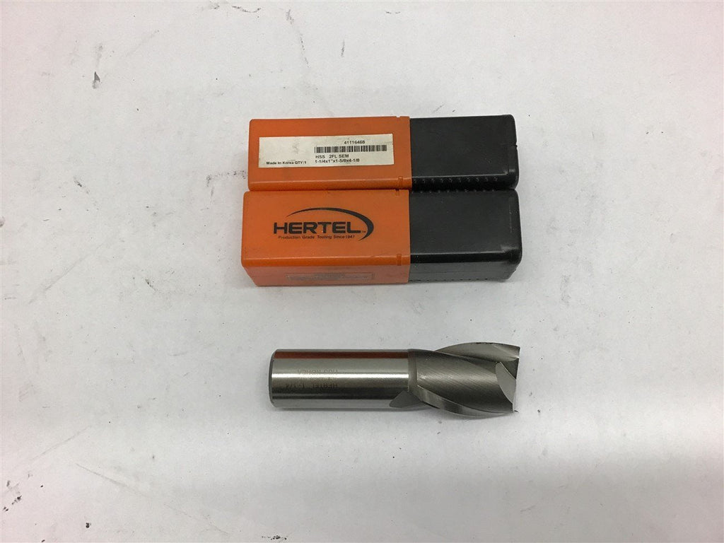 Hertel 2FL HSS TIN SEM 1-1/4" x 1" x 1-5/8" x 4-1/8" Lot of 2