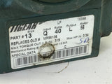 Dodge Tigear 13Q40L56 Left Angle Gear Reducer 40:1 Ratio 40:1 Ratio 0.34 In HP
