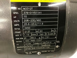 Baldor M3312T 10 Hp AC Motor 208-230/460 Volts 3600 Rpm 2p 213T Frmae