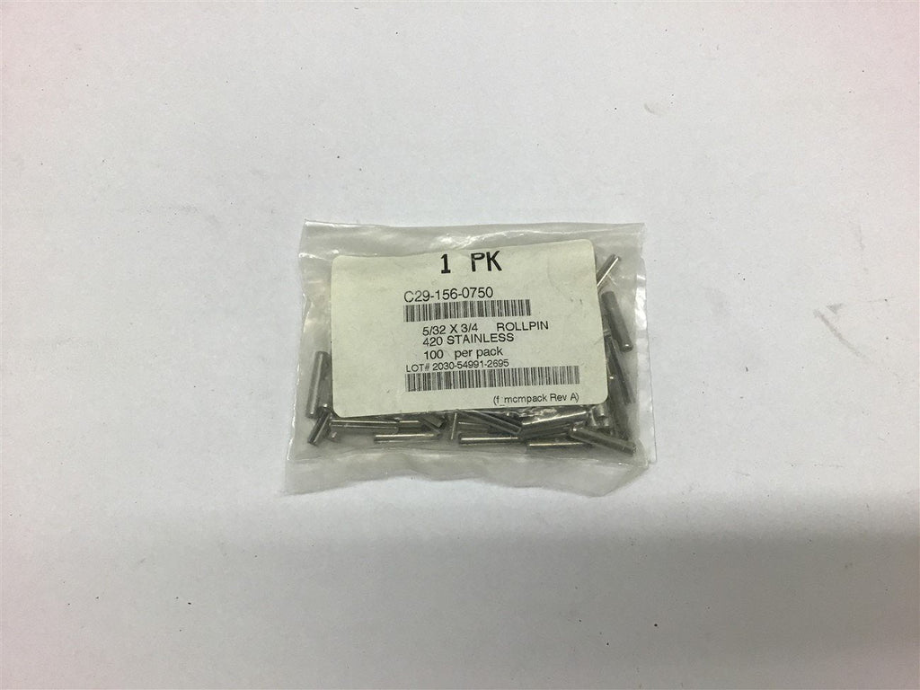 420 Stainless Roll pins C29-156-0750 5/32 x 3/4 --Lot of 100