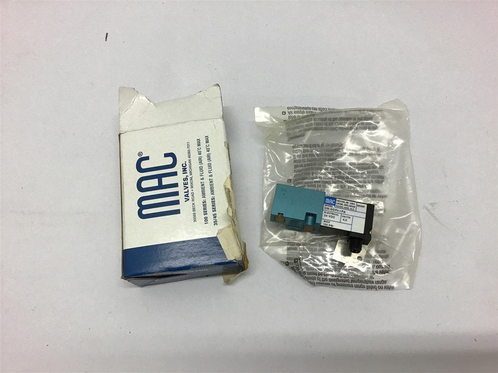 Mac GMB-GDF0-1PA Valve 24 Vdc 4.0 Watts 120 PSI