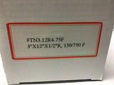 TN3.12R4.75F Thermometer 3" x 12" x 1/2"R 150/750 F