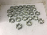 Locking Collars 1-1/4" ID x 2" OD x 11/16" W Lot Of 25