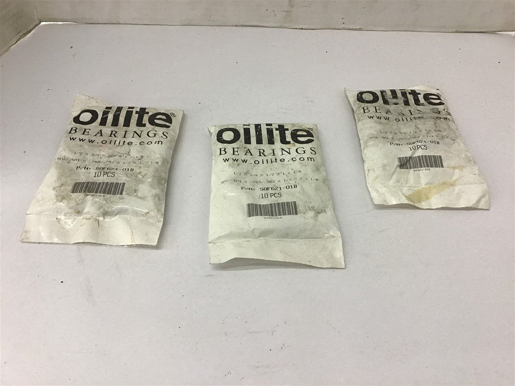 Oilite Bearings S0F621-01B Bag of 10 1/2 x3/4 x 1/2 x 1 x 1/8