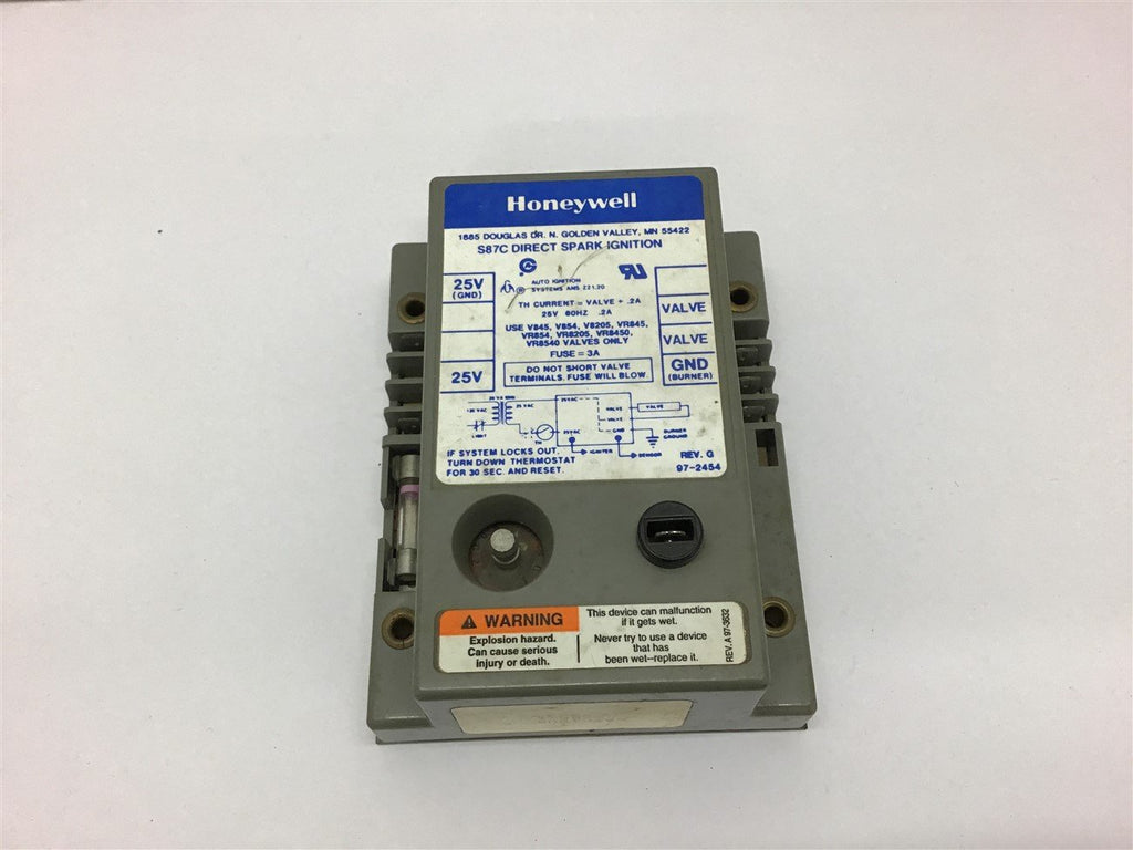 Honeywell S87C Direct Spark Ignition 25V
