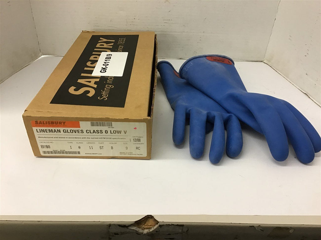 Salisbury E011B/9 Lineman Gloves Size 9 Blue