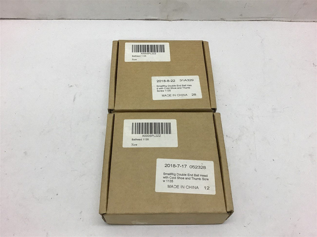 SmallRig 1135 Double End Ball Head with Cold Shoe & Thumb Screw Lot of 2