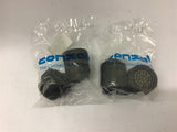Conxall CXS3106A2812P Mil-E-Qual Connector Lot Of 2