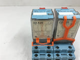 C2-A20 Releco Relay Series MR C with Bases Lot of 2