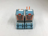 C2-A20 Releco Relay Series MR C with Bases Lot of 2