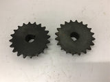 UAT H40B20F 3/4 Sprocket Lot Of 2