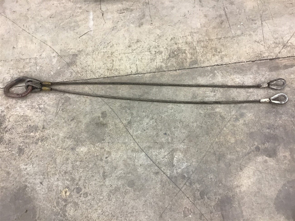 American Rigger's Supply 9-87 Two Leg Wire Rope Slings 4 Length 3/8" Diameter