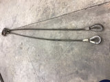 American Rigger's Supply 9-87 Two Leg Wire Rope Slings 4 Length 3/8" Diameter