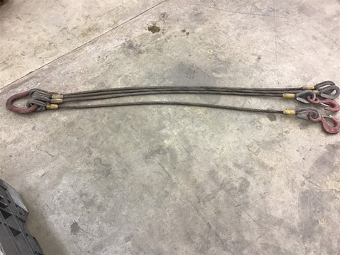 American Rigger's Supply 5-87 Four Leg Wire Rope Slings 5 Length 1/2" Diameter